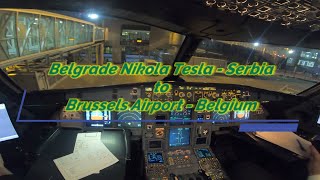 Belgrade Nikola Tesla, Serbia to Brussels Airport, Belgium...