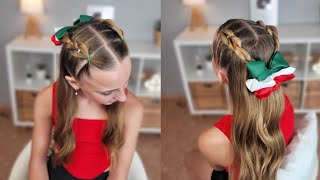 Peinado para las fiestas patrias / Easy pull through braid hairstyle tutorial 