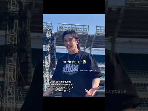 Chan dying of heat 😭😭🔥 #skz #straykids #concert #bangchan #swearing #funny #kpop#washington#kpopfypシ