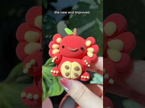 I FINALLY fixed it 🍓 #axolotl #clay #clayart #clayvideos #airdryclay #cuteart #artandcraft #crafts