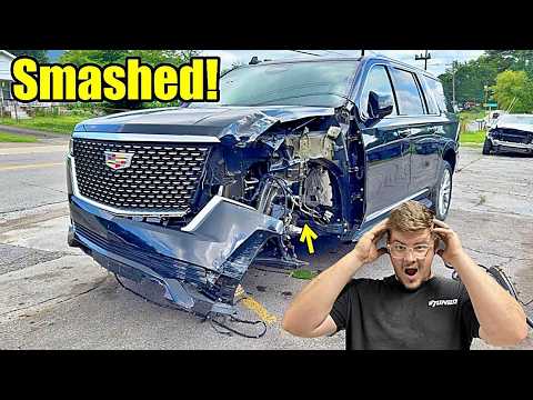 Rebuilding A Wrecked Cadillac Escade From The Salvage Auction!