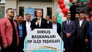 Hasan Türksel'in Diriliş Başkanları Of Şubesi açılış konuşması 