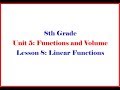 Linear Functions and Relationships