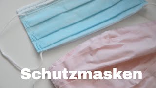 Verschiedene Arten von Masken (MNS, FFP2, FaceShield)