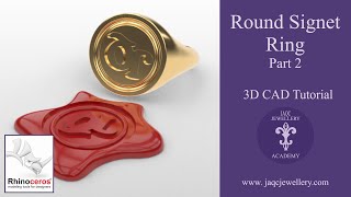 Round Signet Ring (Part 2 - Add your initials)
