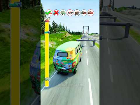 Log Trap VS Pixar Cars 😱 #beamngdrive