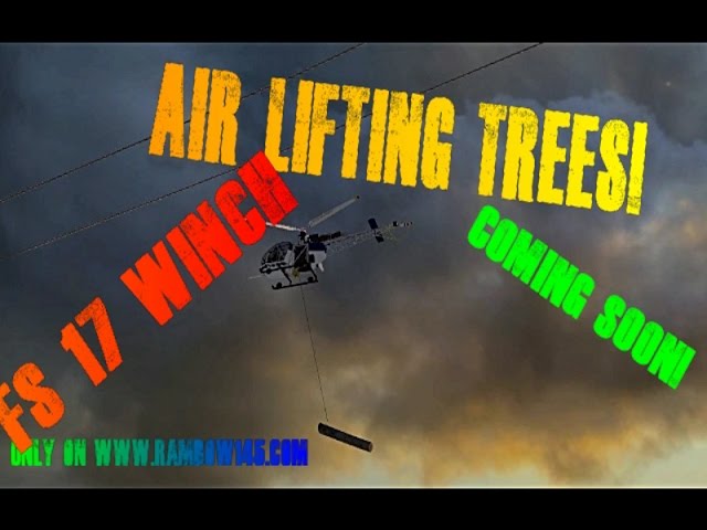 Farming simulator -Working on the winch. Air Lifting trees out!