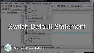 Switch default statement