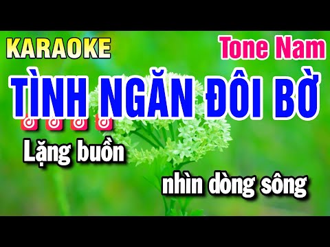 Karaoke Tình Ngăn Đôi Bờ Nhạc Sống Tone Nam Bm | Beat Huỳnh Anh