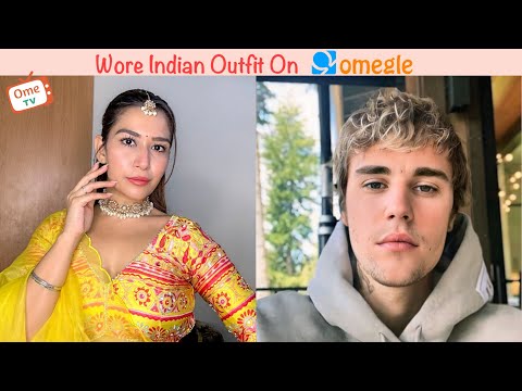 I Met Justin Bieber on Omegle! 😮 Wearing Indian Outfit on Ometv Pt 14