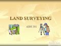 Surveying Concepts and Terminology