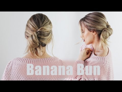 Banana Bun - 5 minute bun tutorial for any hair type KayleyMelissa