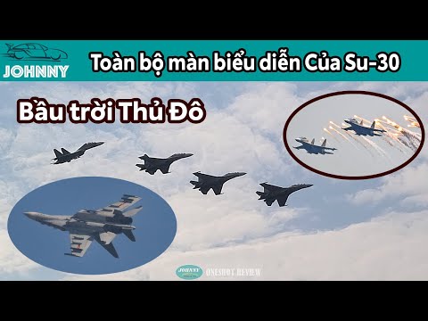 Máy Bay chiến đấu SU-30MK2 nhào lộn, âm thanh xé gió ngày khai mạc Vietnam Defence expo 2024