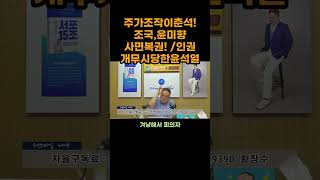 주가조작#이춘석 ! #조국,#윤미향 #사면복권 ! 인권 개무시당한 #윤석열