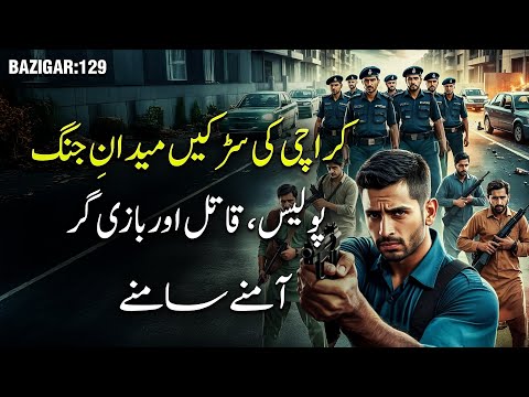 BAZIGAR | Ep 129 | Karachi Ki Sadkein Maidan-e-Jung - Police, Qatil Aur Bazigar Aamne Saamne!