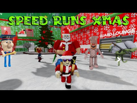 NEW UPDATE Christmas Barry SPeed RUns in Alien Base, Skateboard, School, Papa Pizza, Escape Butcher