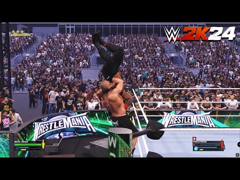 Battle of the Beasts in WWE 2K24 - Brock Lesnar vs Roman Reigns