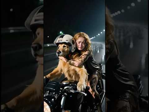 A caring Golden Retriever consoled an upset woman