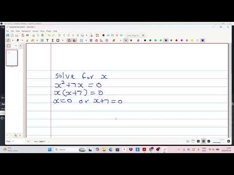 solve x^2+7x=0