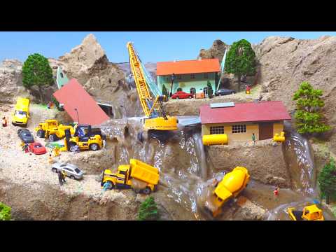 Miniature Dam Breach - Another Construction Site Natural Disaster - Flood Disaster VS Diorama