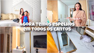 ACABEI COM ESSAS PRAGAS | COLOCAMOS OS ESPELHOS NO LUGAR| NA PORTA | NO BANHEIRO E PENTEADEIRA