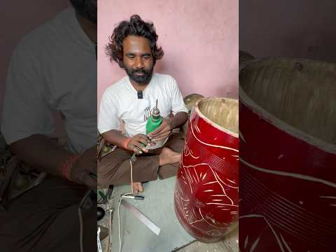 ढोल बनाने का अनोखा तरीका👌😱 #viralvideo #trendingshorts #youtubeshorts