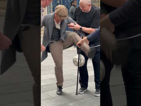 Old man Public Football skills - Prank!!!