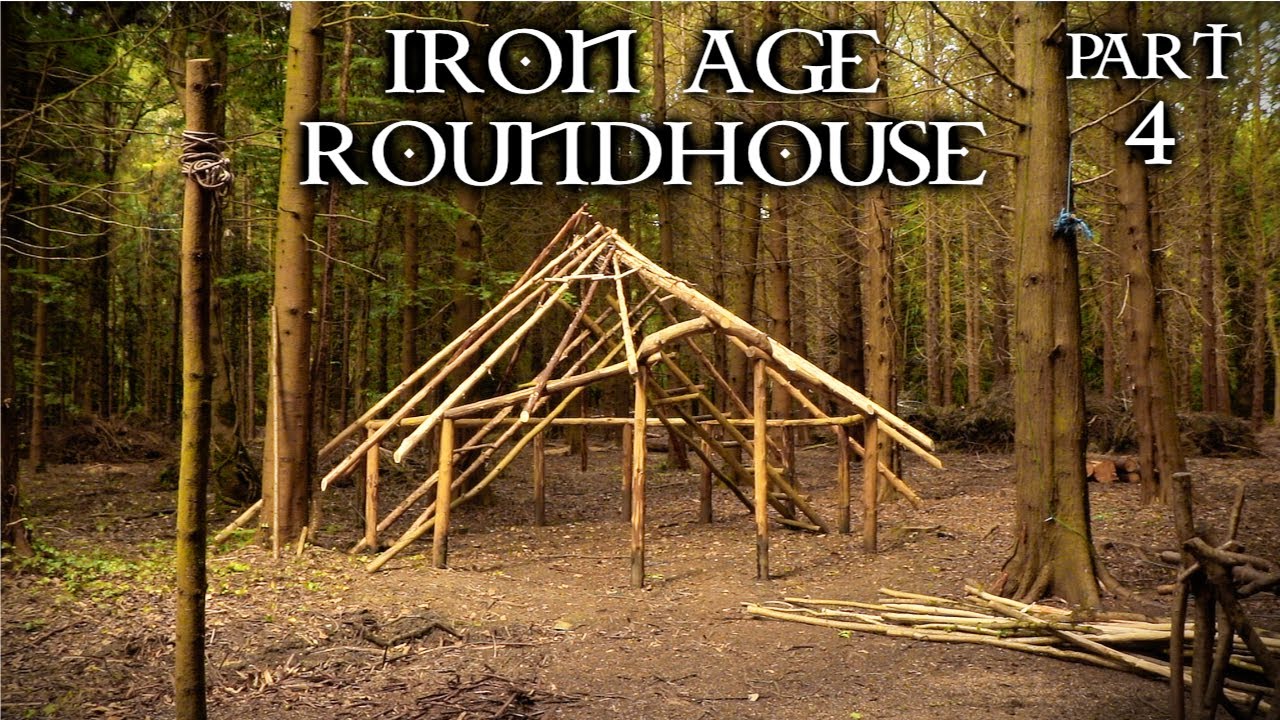 Iron Age Roundhouse Build: Historic Building with Hand Tools Bushcraft Project (PART 4)