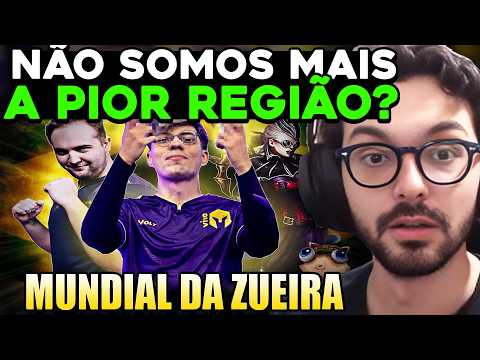 O DIA QUE O BRASIL QUEBROU A MALDIรรO DE 10 ANOS - MUNDIAL DA ZUEIRA | Worlds 2025 - MYLON REACT