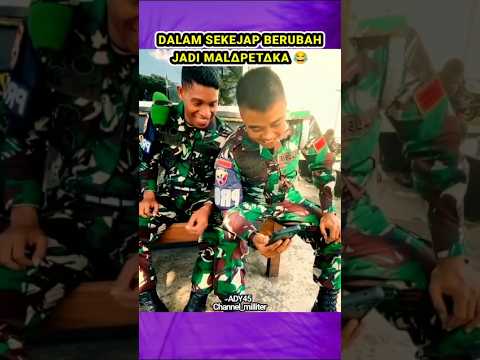 akibat keasikan menonton bareng letting🤣 #tni #tentara #lucu #shorts #shortvideo