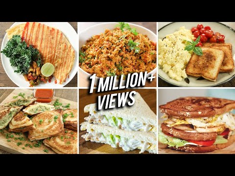 Breakfast Recipes | Easy Breakfast Recipes For Exams | Scrambled Egg | Chicken Mayo Sandwich