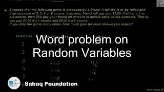 Word problem on Random Variables