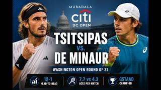 LIVE : Alex de Minaur vs Stefanos Tsitsipas ATP WASHINGTON USA OPEN 2026 | R32