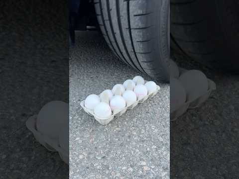 ❤️🧡💛💚 Crushing Crunchy & Soft Things by Car ⚠️ Car vs Water Balloons | Experiment #shorts