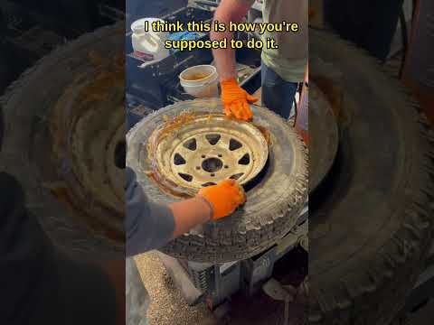 Veteran tire and rubber sent some tire mounting compound. Let’s see it work. #farming #shorts ￼