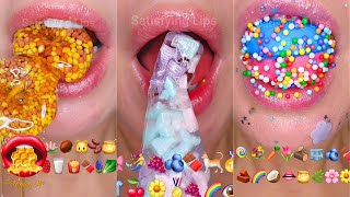 40 Minutes Of Satisfying ASMR Mouth Sounds Eating Emoji Food Challenge