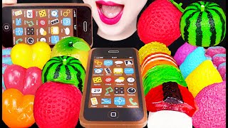 ASMR Edible iPhone Marshmallow Candy Jelly 마쉬멜로우 캔디 젤리 먹방 Mukbang, Eating
