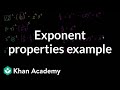 Exponent Properties and Simplification