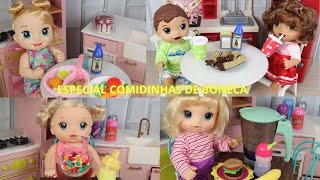 Minhas BONECAS BABY ALIVE NA HORA DA COMIDINHA/ ESPECIAL DE FÉRIAS -30 MINUTOS DE VÍDEO