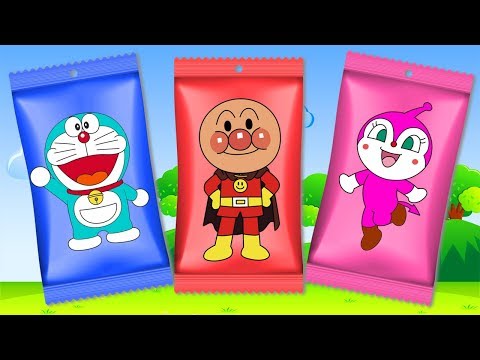 Learn colors with Anpanman-アンパンマン Doraemon Finger Family Song Nursery Rhymes for kids