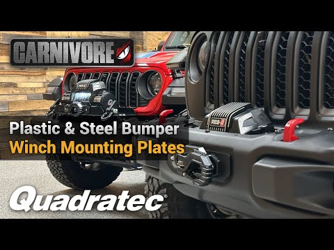 Carnivore Winch Mounting Plates for Jeep Wrangler JL & Gladiator JT Factory Plastic & Steel Bumpers