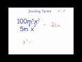 Dividing Algebraic Expressions
