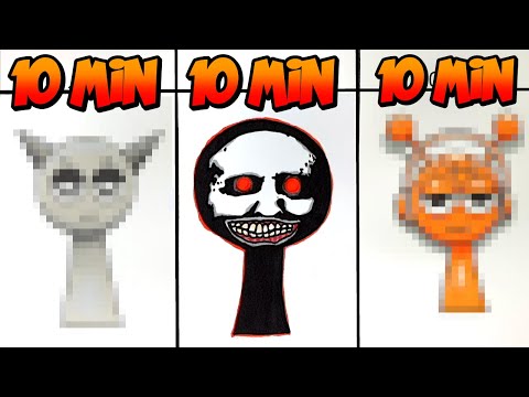 9 Drawings cool arts sprunki in 10 minutes challenges