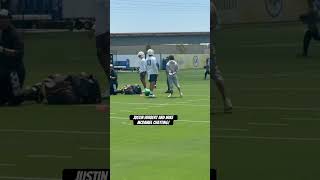 Justin Herbert and Mike McDaniel chatting!