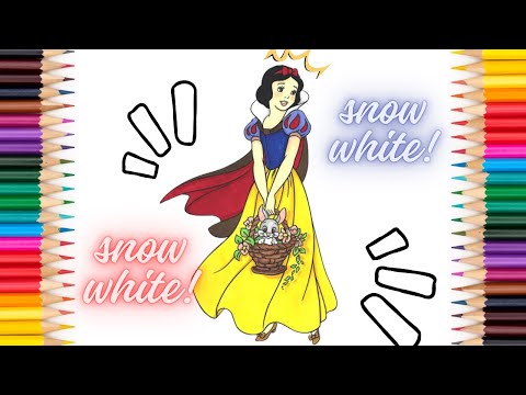 Easy snow white drawing for kids | how to draw snow white step by step #barbie #snowwhite