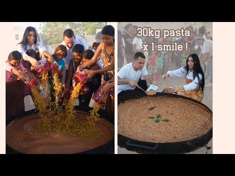 30kg of bolognese / Cooking pasta for a smile