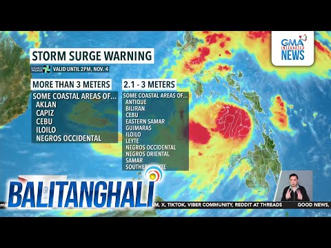 Ilang panig ng bansa, isinailalim ng PAGASA sa storm surge warning dahil sa Bagyong #TinoPH