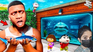 Franklin Turns His House Into Giant Aquarium & Zoo - GTA 5