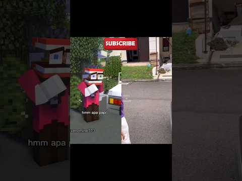 Original vs Animation - Papi Ketakutan Ada Monster Di Dalam Mobil #minecraft #comedy