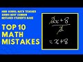 Common Mistakes in Algebra Concepts